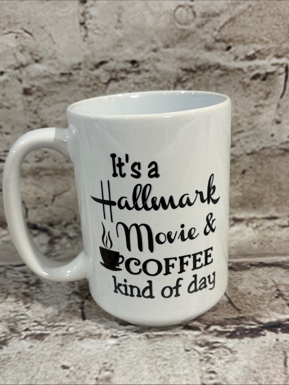 Hallmark White “Movie and Coffee” Mug
